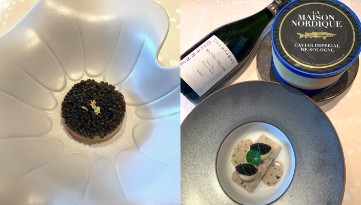 除了林林總總的芝士之外，矜貴的魚子醬都是高級法式料理必試的食材，可以為你和伴侶在難忘的日子帶來特別的味覺體驗。若是你和另一半都對魚子醬情有獨鍾，就必定要一試 L'Envol 的「Prestige」的魚